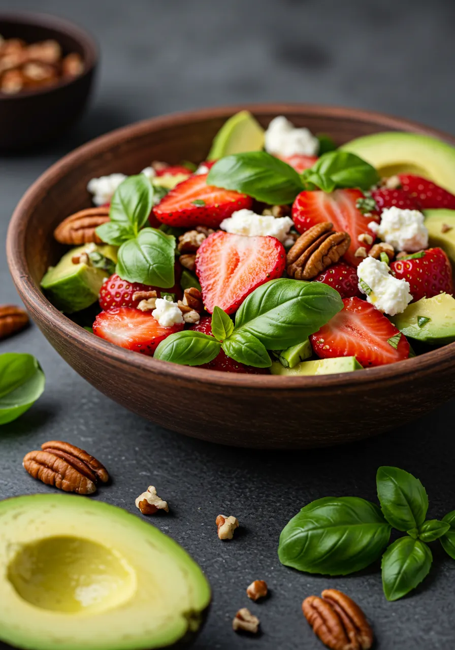Basil Strawberry Salad - secondary view
